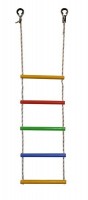 Детская веревочная лестница для ДСК 5 перекладин цвет радуга ЛВ5-3В - магазин СпортДоставка. Спортивные товары интернет магазин в Новороссийске 
